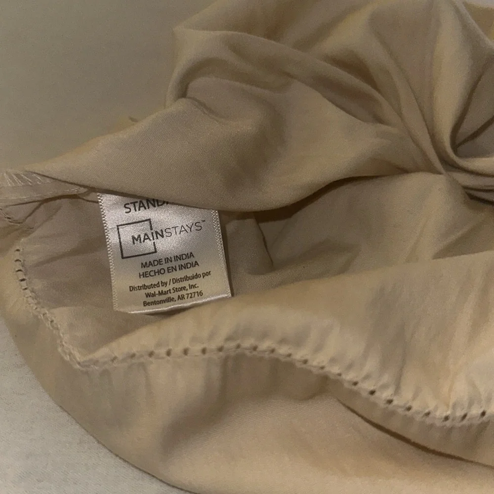 Home Bedding. Tan Fabric Material Pillow Case.